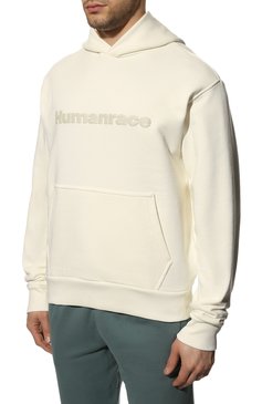 Мужской хлопковое худи adidas originals x pharrell williams ADIDAS ORIGINALS кремового цвета, арт. HG1815 | Фото 3 (Длина (для топов): Стандартные; Материал внешний: Хлопок; Рукава: Длинные; Мужское Кросс-КТ: Худи-одежда; Принт: С принтом; Стили: Спорт-шик)