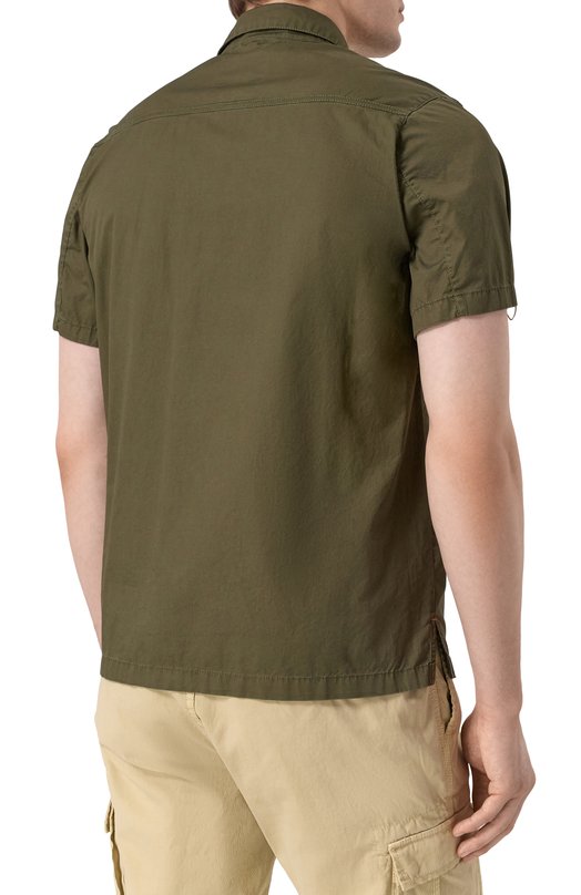 Хлопковая рубашка Parajumpers PMSITW01 Хаки  PMSITW01 Фото 4
