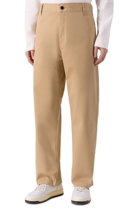 Хлопковые брюки HUGO 50553229 Бежевый  50553229 Фото 3