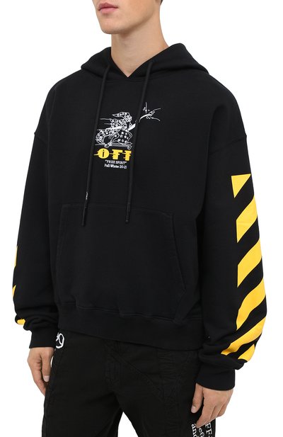 Хлопковое худи OFF-WHITE, арт. 0MBB037F20FLE0091018, фото 3