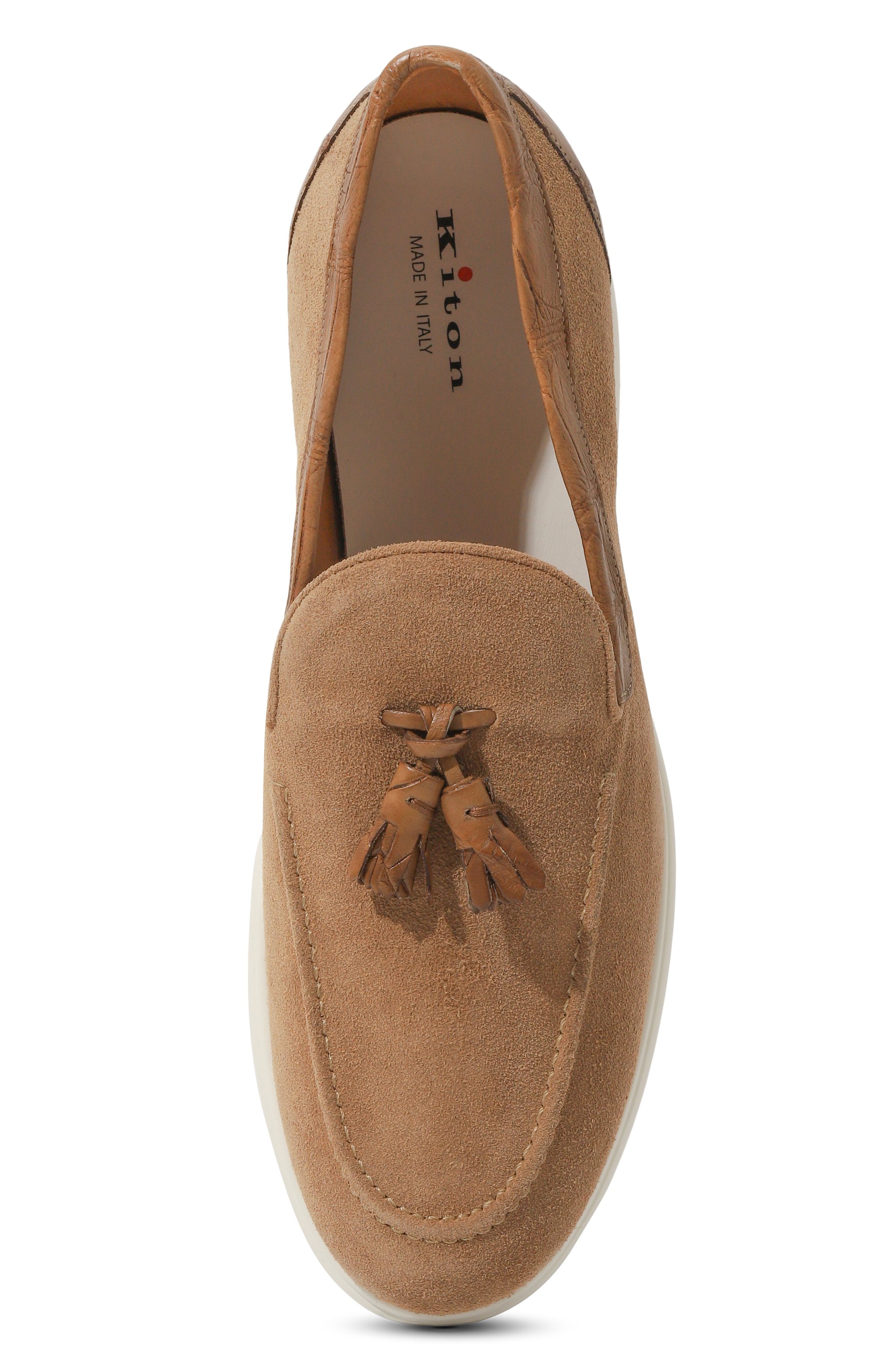 Замшевые лоферы KITON, арт. USSA076N00978, фото 6