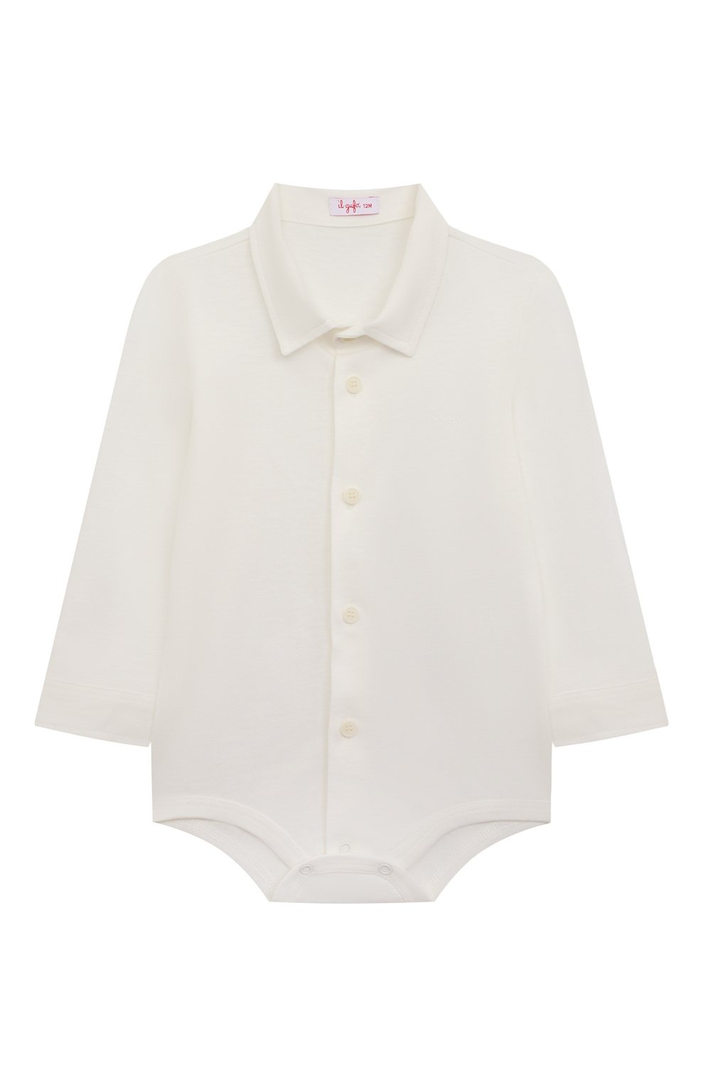 Хлопковое боди IL GUFO белого цвета по цене 6435 руб., арт. A22MB009M0094, фото 1 Хлопковое боди IL GUFO, арт. A22MB009M0094, фото 1