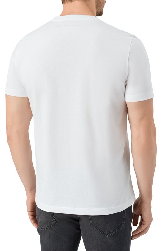 Хлопковая футболка Corneliani 26G571-2625022 Белый  26G571-2625022 Фото 4