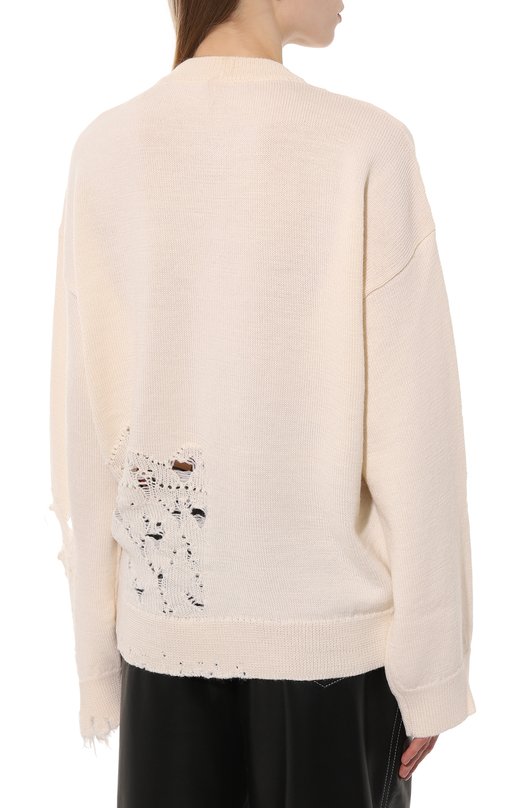 Шерстяной пуловер Heron Preston Белый, фото 4