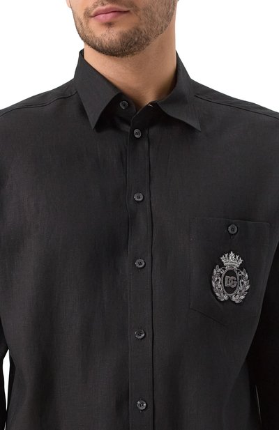 Льняная рубашка DOLCE & GABBANA, арт. G5MS2Z/FU4IK, фото 5