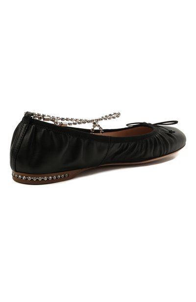 Кожаные балетки MIU MIU, арт. 5F916C/038, фото 4