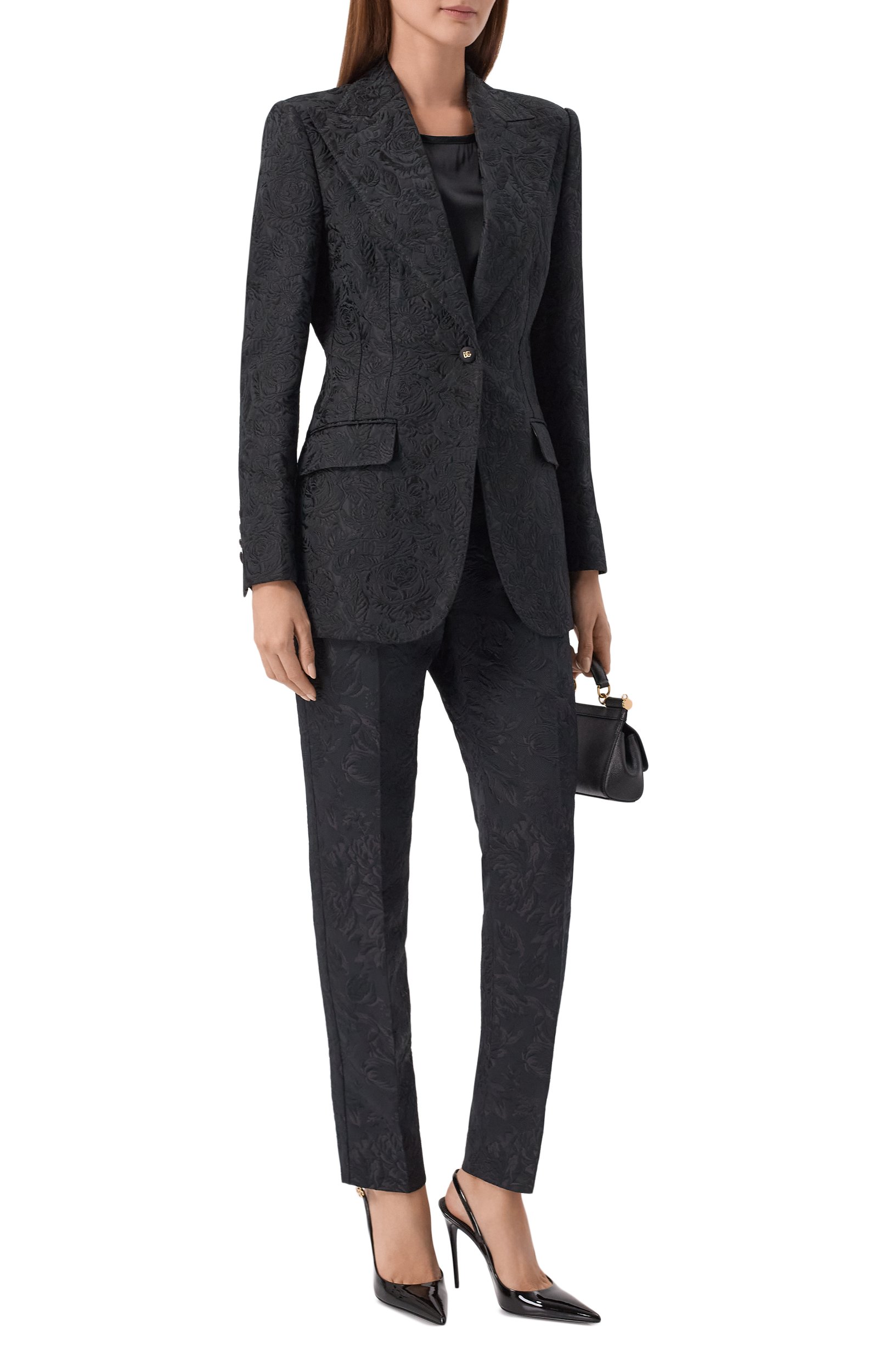 Брюки из хлопка и шелка DOLCE & GABBANA, арт. FTAM2T/HJMRF, фото 2