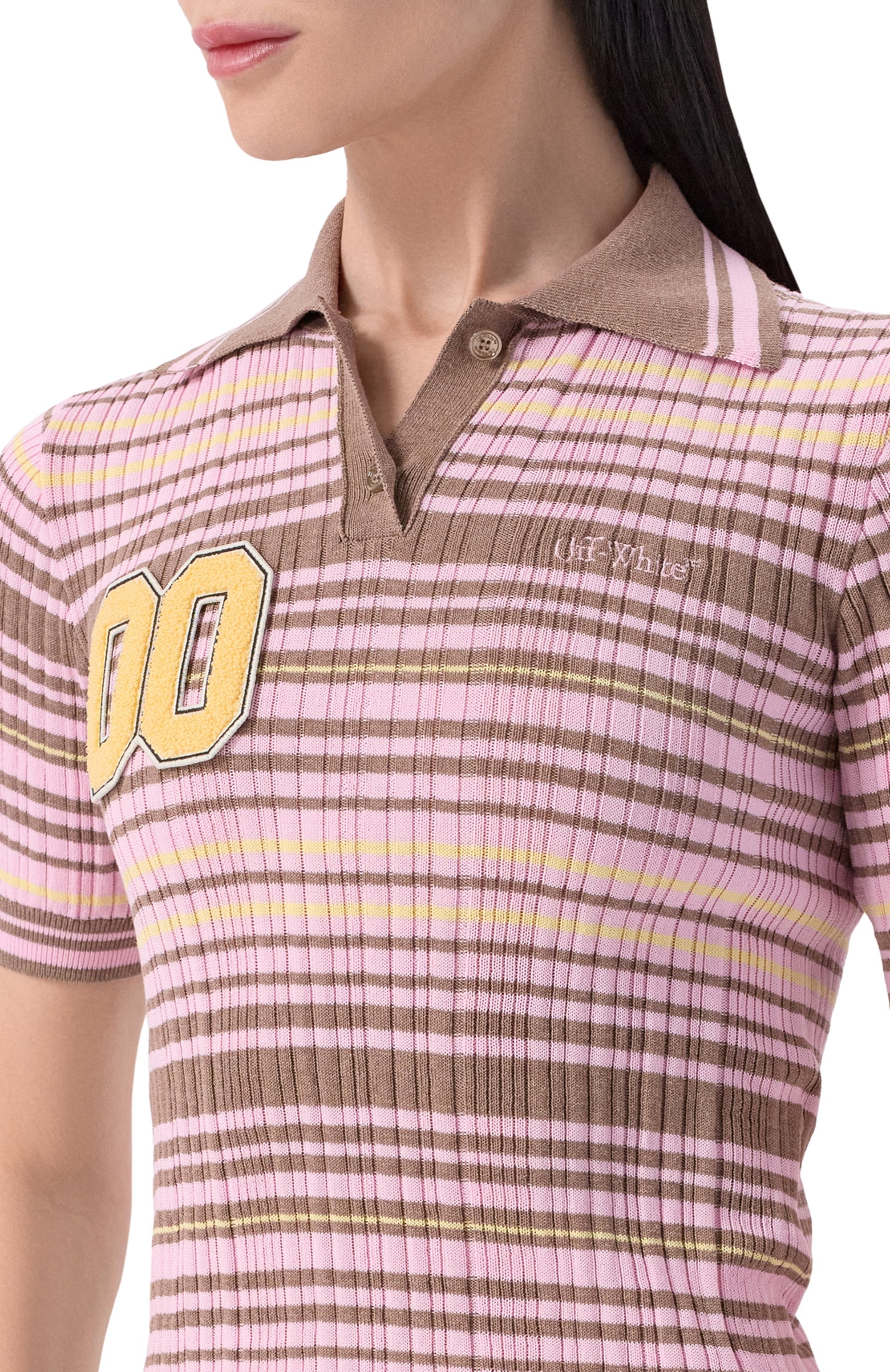 Хлопковое поло OFF-WHITE, арт. 0WHV008S26KNI001, фото 5