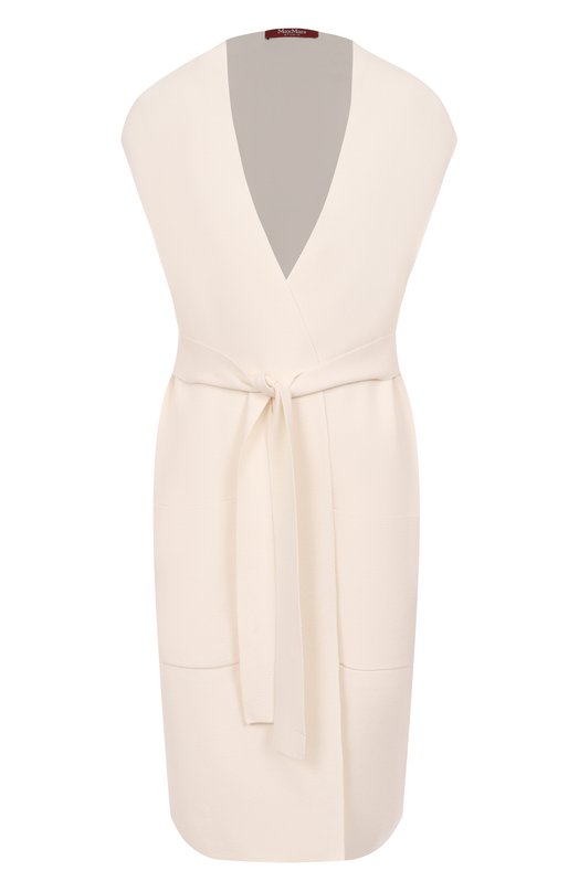 Жилет из вискозы Max Mara Studio ABETE Кремовый ABETE