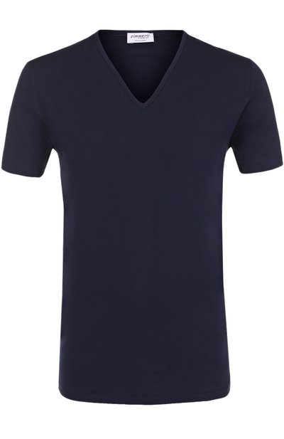 Мужская хлопковая футболка с v-образным вырезом ZIMMERLI, арт. 172/1462