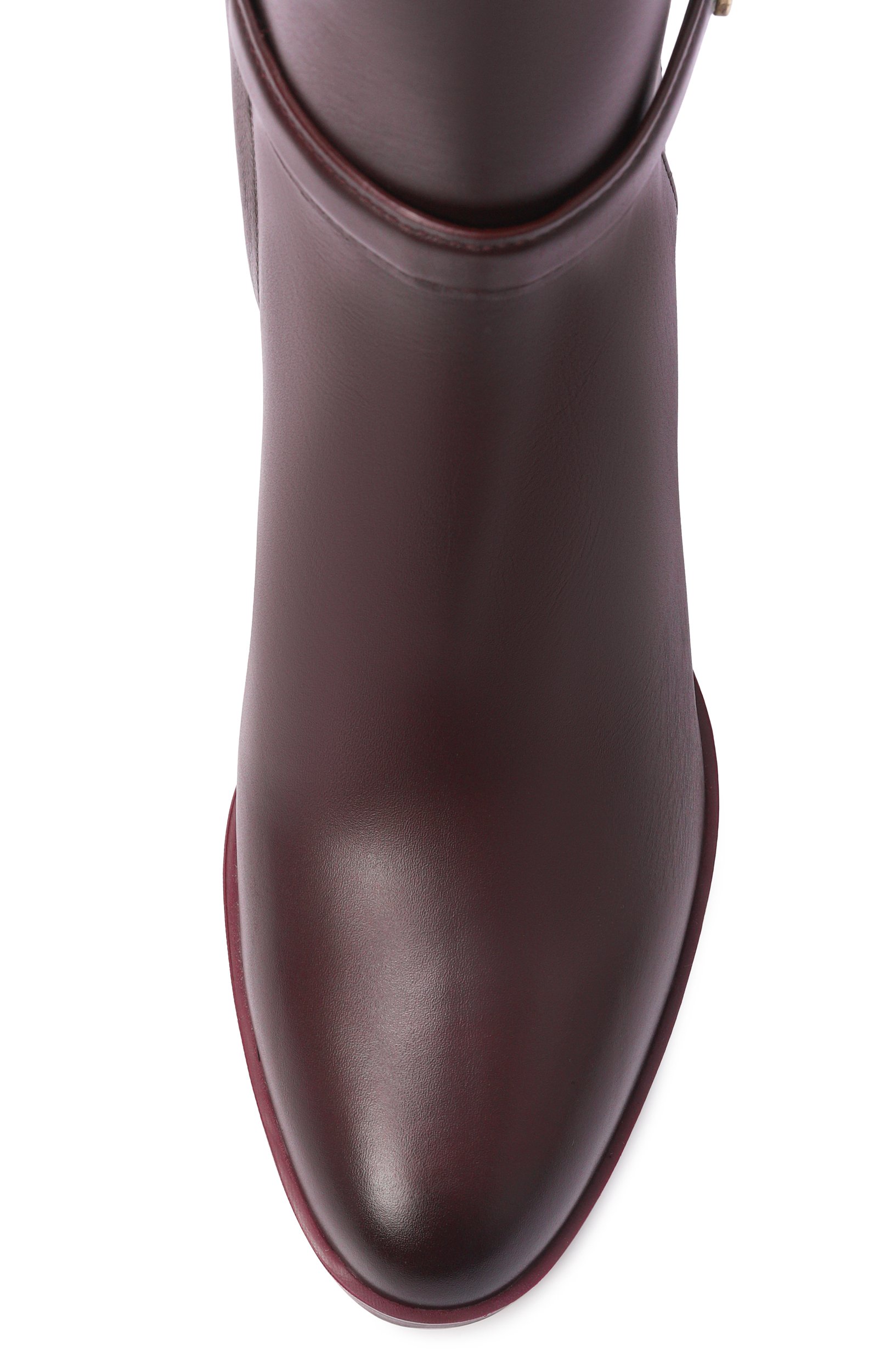 Кожаные ботильоны SANTONI темно-бордового цвета по цене 132500 руб., арт. WTDG72381SYRNDYL, фото 6 Кожаные ботильоны SANTONI, арт. WTDG72381SYRNDYL, фото 6