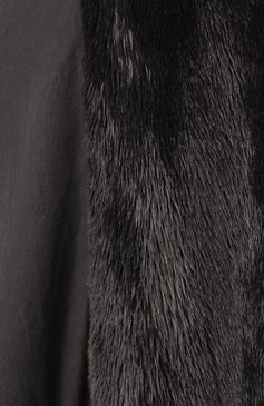 Женская шуба BALENCIAGA черного цвета, арт. 808948/TFQ04 | Фото 7 (Ру�кава: Длинные; Материал подклада: Хлопок; Длина (верхняя одежда): До середины бедра; Материал сплава: Проставлено; Драгоценные камни: Проставлено; Кросс-КТ: Куртка; Стили: Гранж; Материал внешний: Синтетический материал)