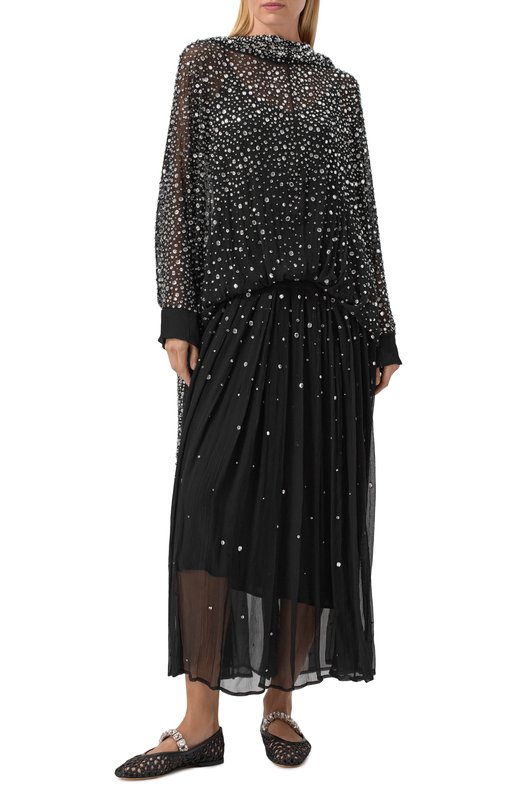 Шелковое платье Albus Lumen AL.RT25.007.DRESS_SET Чёрный  AL.RT25.007.DRESS_SET Фото 3