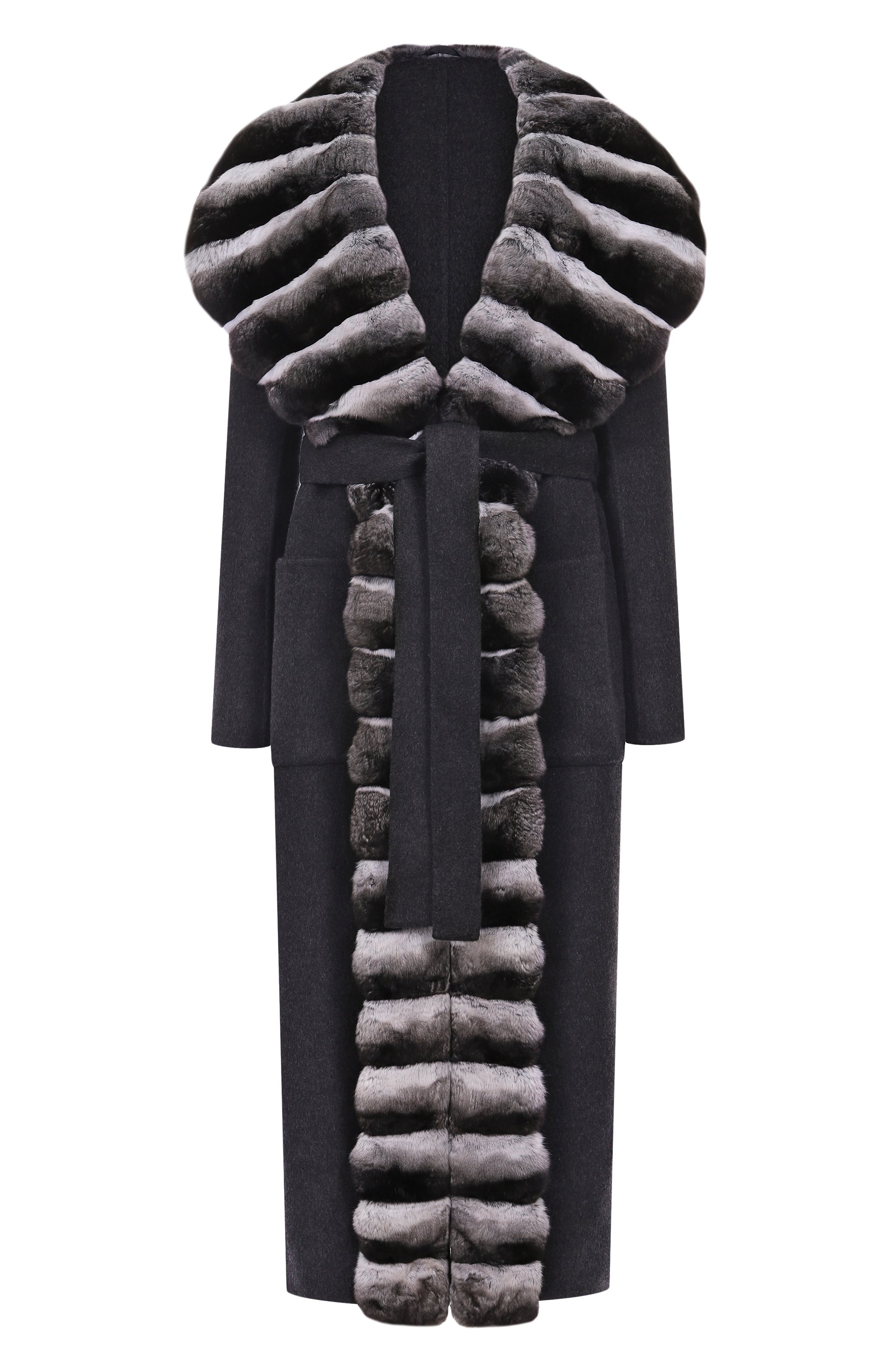 Кашемировое пальто с отделкой из шиншиллы MVST, арт. FTBPL-X1395-1CH, фото 1