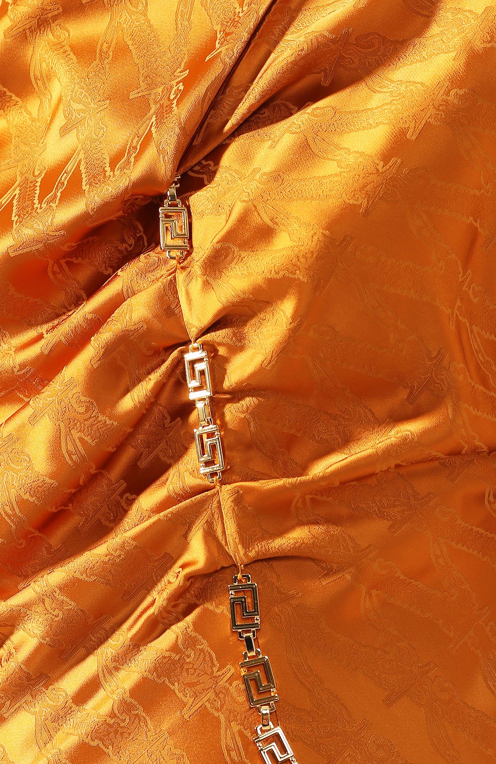 Платье из вискозы VERSACE бронзового цвета по цене 208000 руб., арт. A84604/A231929, фото 5 Платье из вискозы VERSACE, арт. A84604/A231929, фото 5