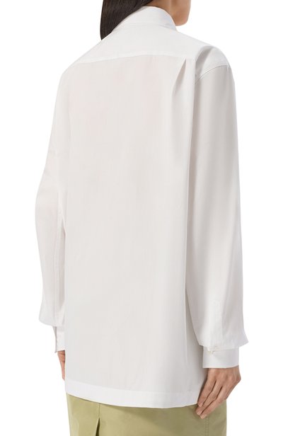 Хлопковая рубашка DRIES VAN NOTEN белого цвета по цене 56350 руб., арт. 130703/4314, фото 4 Хлопковая рубашка DRIES VAN NOTEN, арт. 130703/4314, фото 4