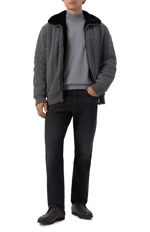 Кожаные ботинки Kiton USSA105N0012608 Чёрный  USSA105N0012608 Фото 2