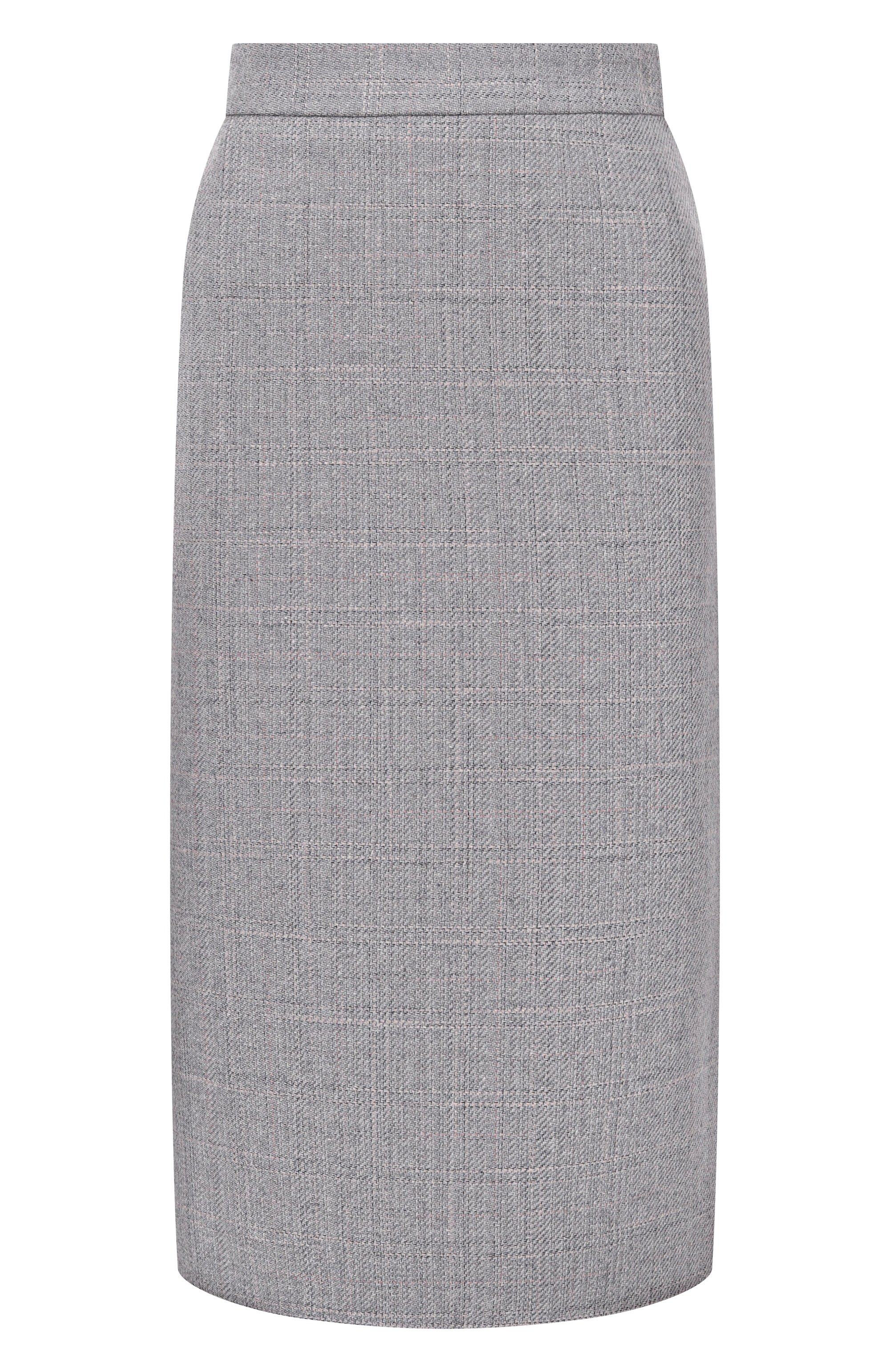 Юбка из шерсти и вискозы LORENA ANTONIAZZI серого цвета по цене 84550 руб., арт. G046B/5024, фото 1 Юбка из шерсти и вискозы LORENA ANTONIAZZI, арт. G046B/5024, фото 1