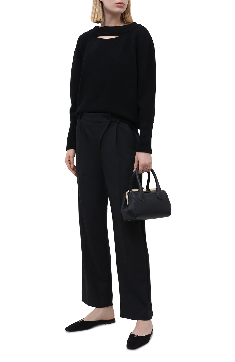 Брюки BY MALENE BIRGER черного цвета по цене 38800 руб., арт. Q70597009/NIAHE, фото 2 Брюки BY MALENE BIRGER, арт. Q70597009/NIAHE, фото 2