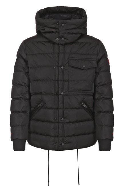 Мужская пуховая куртка MONCLER черного цвета, арт. 1B51E00/539ZD | Фото 1 (Длина (верхняя одежда): Короткие; Материал внешний: Синтетический материал; Материал сплава: Проставлено; Материал утеплителя: Пух и перо; Рукава: Длинные; Драгоценные камни: Проставлено; Материал подклада: Синтетический материал)