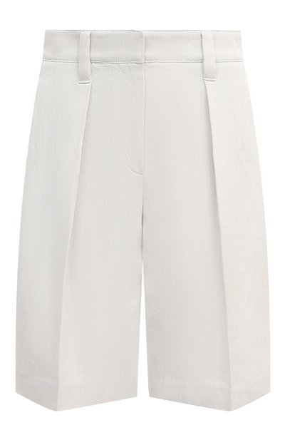 Женские шорты из хлопка и льна BRUNELLO CUCINELLI, арт. MH561B1382