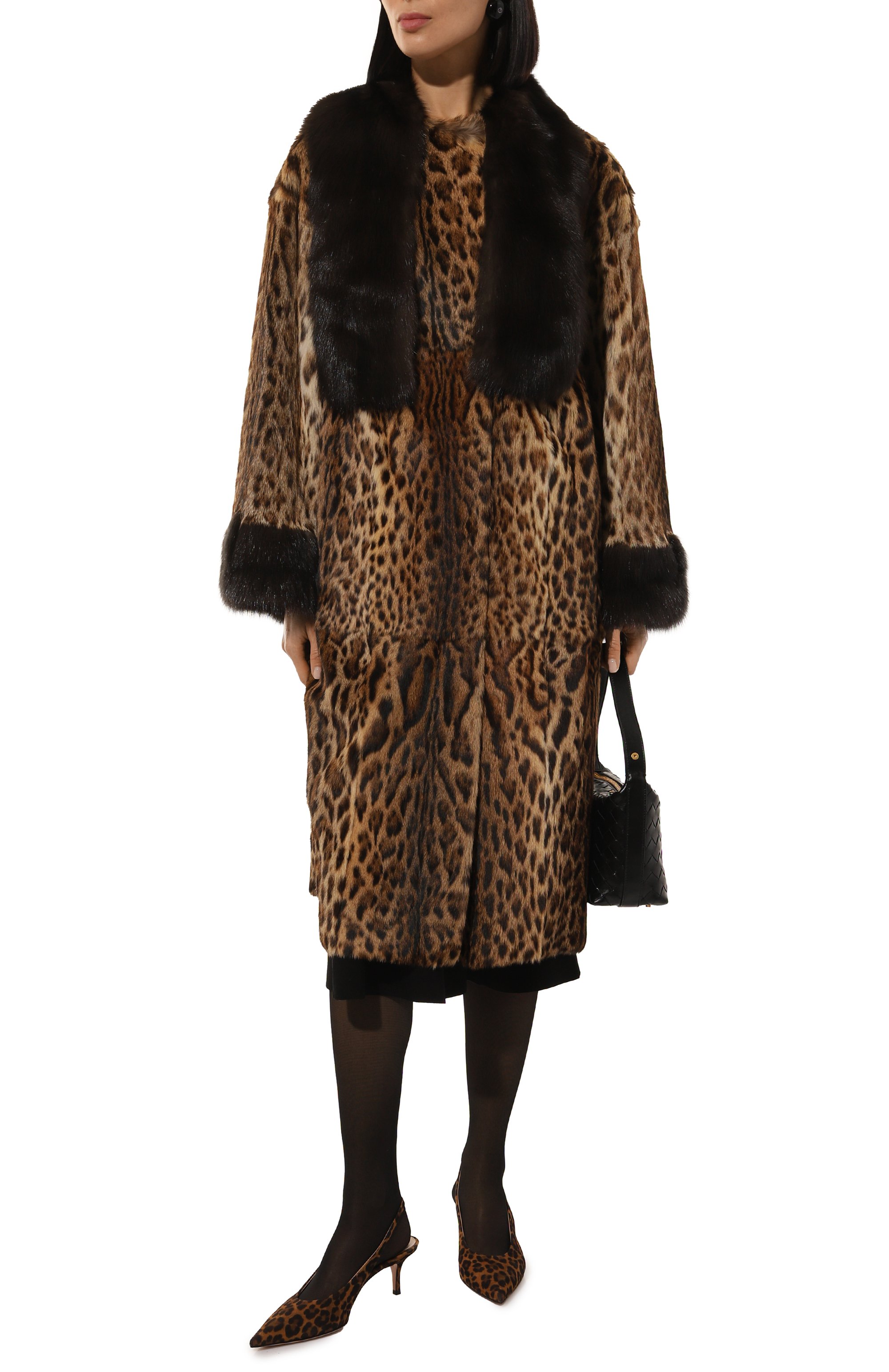 Шуба из меха оцелота и соболя SABLEFUR, арт. 72211-sb-02, фото 2