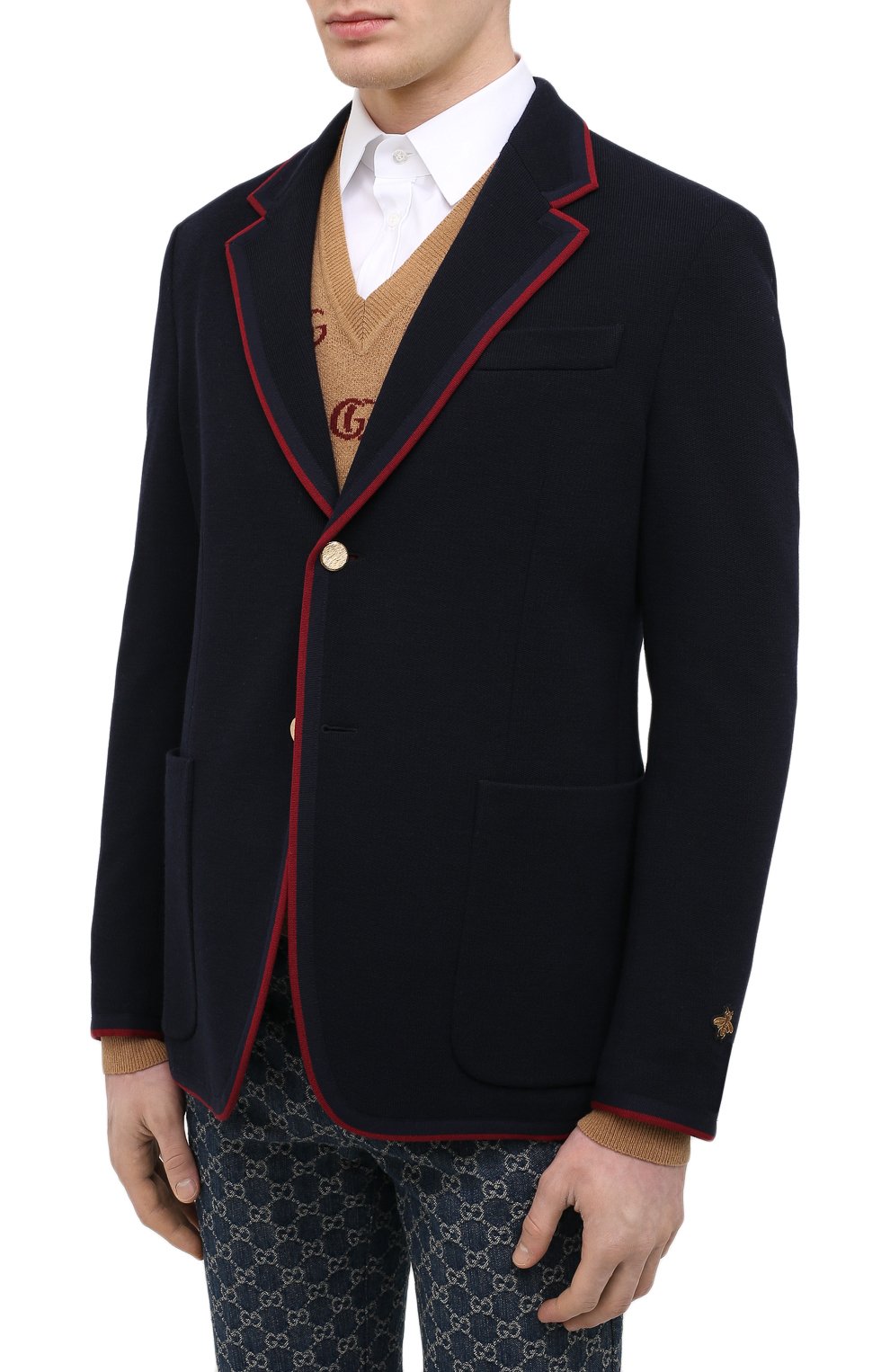 Пиджак из шерсти и хлопка GUCCI, арт. 645195/ZAC3R, фото 3