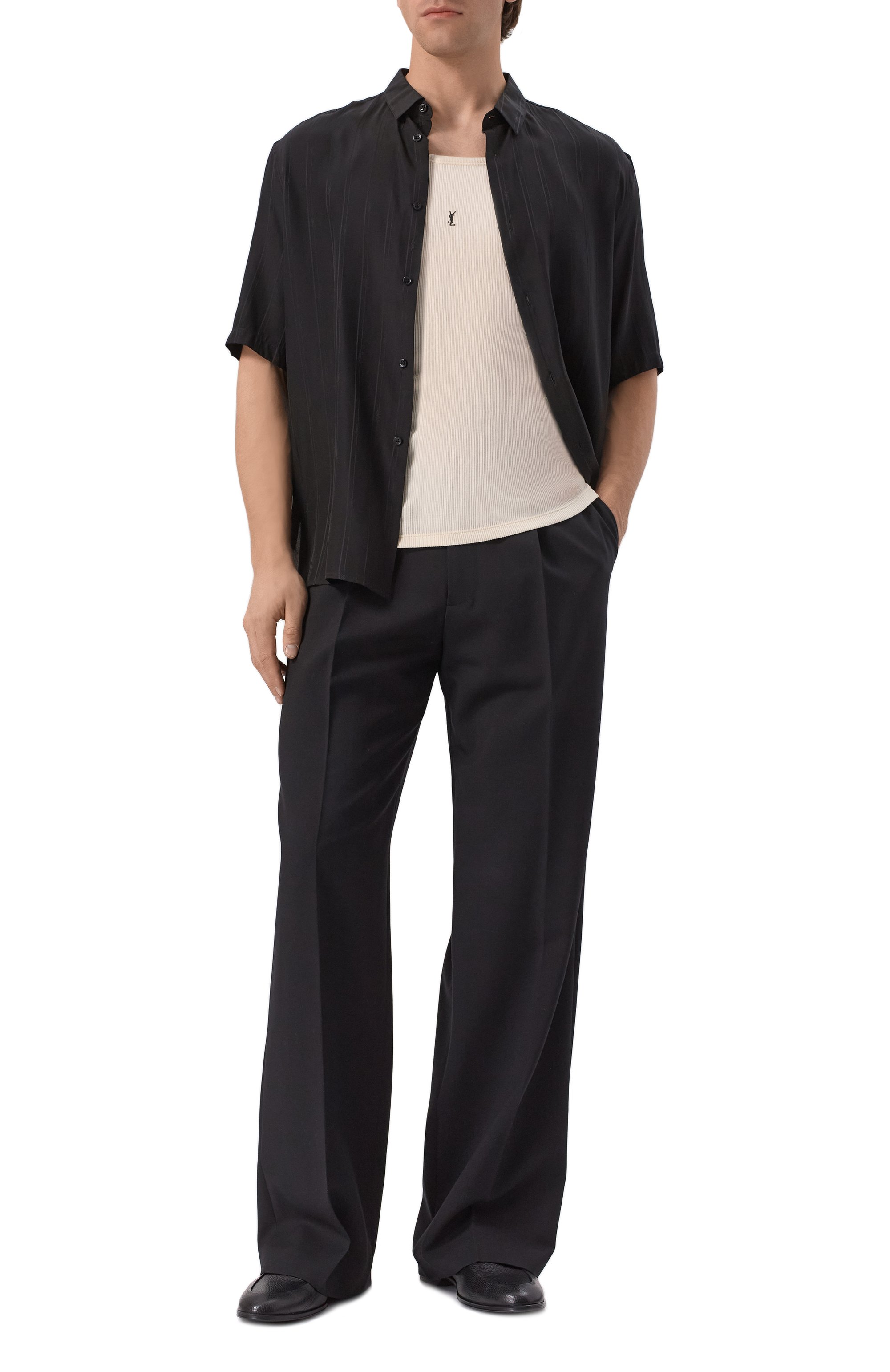 Хлопковая майка SAINT LAURENT, арт. 761275/Y37EC, фото 2