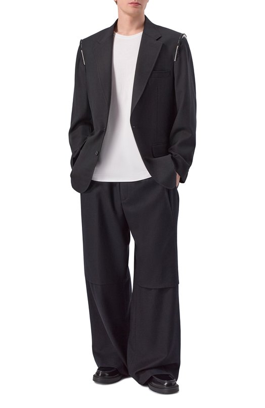 Шерстяной пиджак Maison Margiela S50BN0549/M35745 Чёрный  S50BN0549/M35745 Фото 2