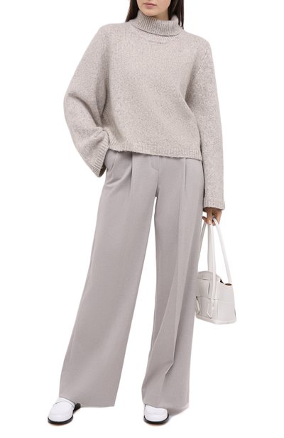Кашемировые брюки LORO PIANA светло-серого цвета по цене 199500 руб., арт. FAL3913, фото 2 Кашемировые брюки LORO PIANA, арт. FAL3913, фото 2