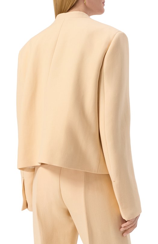 Шерстяной жакет Jil Sander J01BN0136-J40218 Бежевый  J01BN0136-J40218 Фото 4