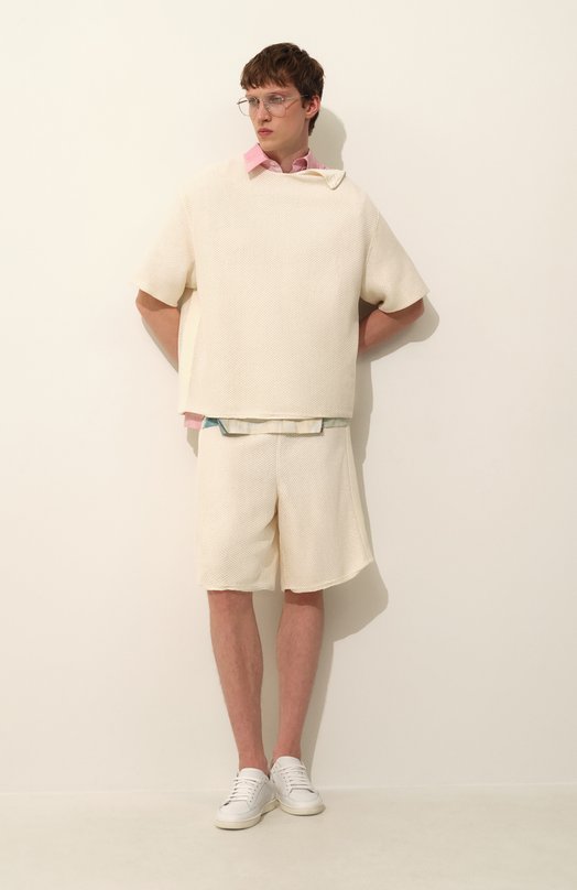 Хлопковая футболка Jil Sander J22GC0199/J20258 Кремовый  J22GC0199/J20258 Фото 7