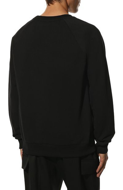 Хлопковый свитшот BALMAIN черного цвета по цене 59150 руб., арт. WH1JQ005/B125, фото 4 Хлопковый свитшот BALMAIN, арт. WH1JQ005/B125, фото 4