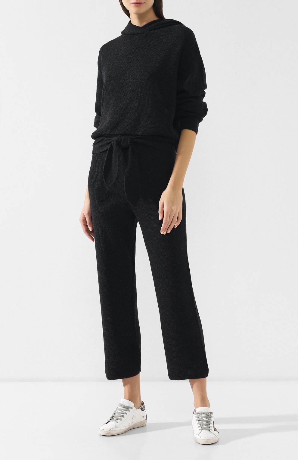 Пуловер из смеси шерсти и вискозы с кашемиром NANUSHKA, арт. M0G_CHARC0AL_CASHMERE BLEND RIB CASHMERE BLEND RIB, фото 2