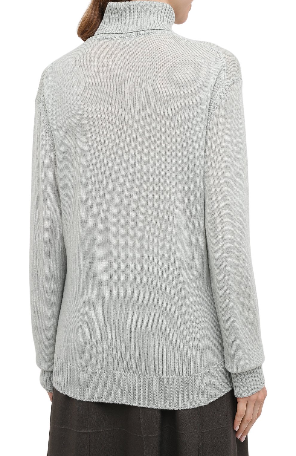 Шерстяной свитер JIL SANDER светло-зеленого цвета по цене 44300 руб., арт. JPPR752504-WRY20048, фото 4 Шерстяной свитер JIL SANDER, арт. JPPR752504-WRY20048, фото 4