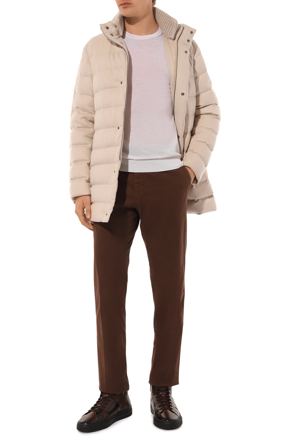 Кожаные кеды gloria SANTONI, арт. MBGG22025SM0PG0N, фото 2