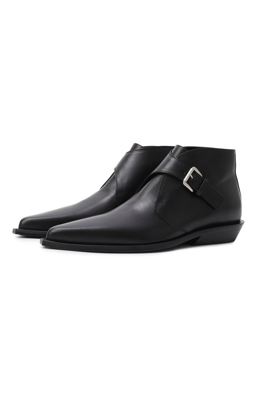 Кожаные ботинки Ann Demeulemeester B0012915/LT164 Чёрный B0012915/LT164