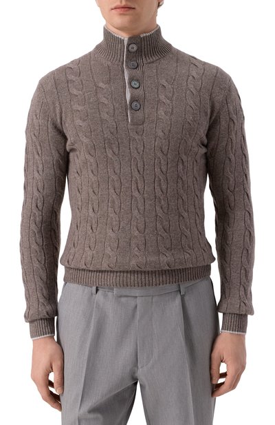 Кашемировый джемпер GRAN SASSO коричневого цвета по цене 89250 руб., арт. 23151/15572, фото 3 Кашемировый джемпер GRAN SASSO, арт. 23151/15572, фото 3