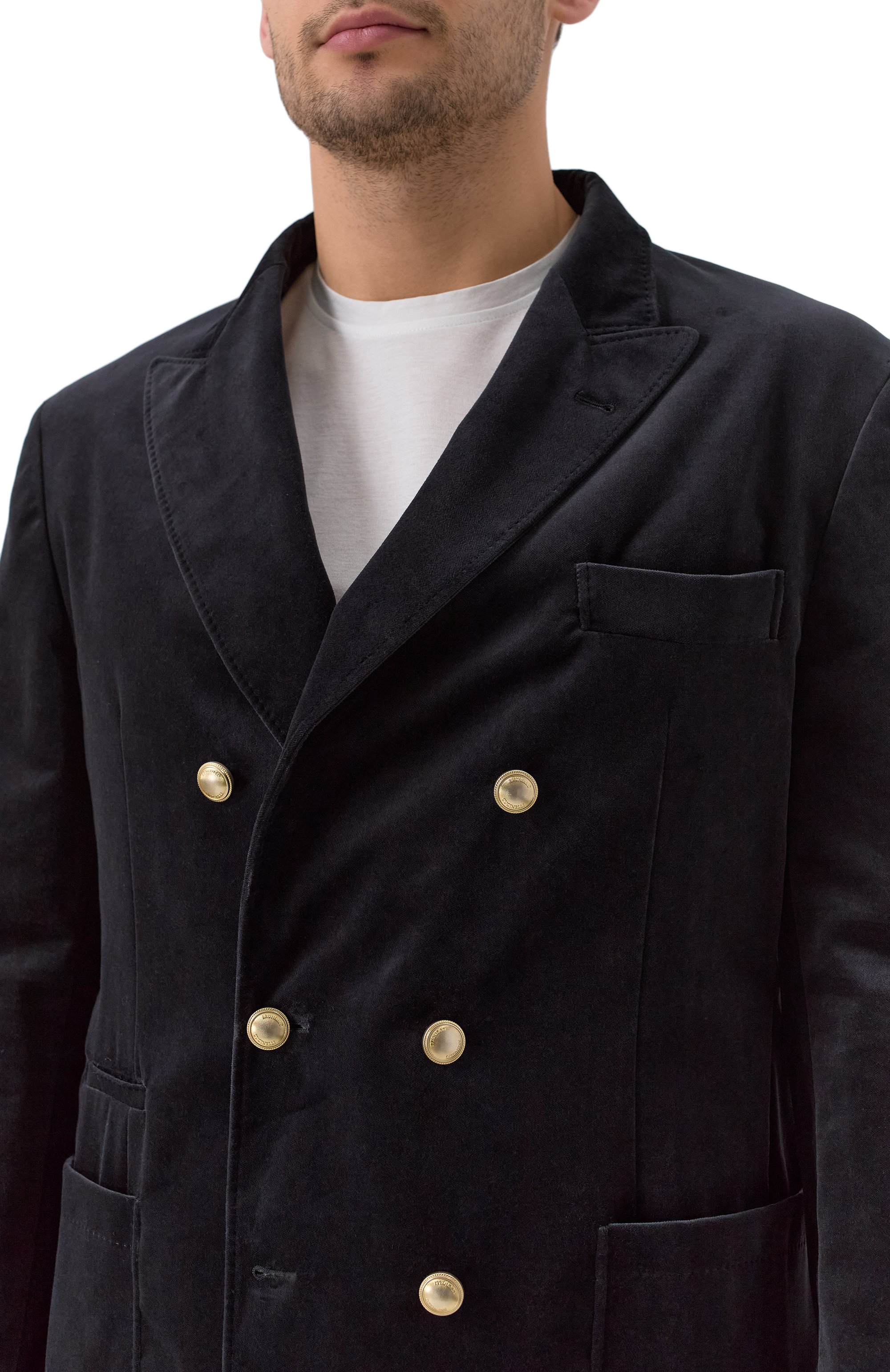 Бархатный пиджак BRUNELLO CUCINELLI, арт. ML4797BBDE, фото 7