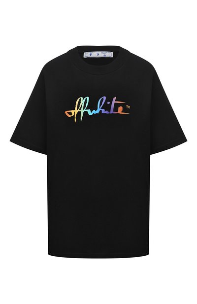 Женская хлопковая футболка OFF-WHITE, арт. 0WAA072F20JER0011084