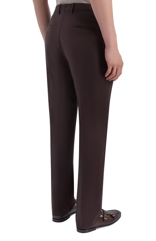 Шерстяные брюки Andrea Campagna ZIP/1/LP1658 Коричневый  ZIP/1/LP1658 Фото 4