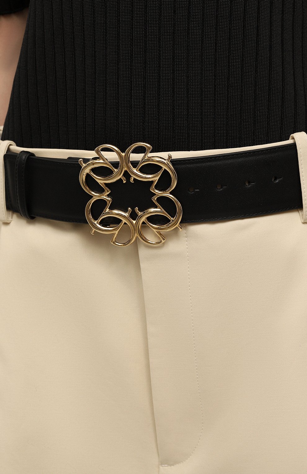 Кожаный ремень ELIE SAAB черного цвета по цене 45300 руб., арт. BE001N, фото 2 Кожаный ремень ELIE SAAB, арт. BE001N, фото 2