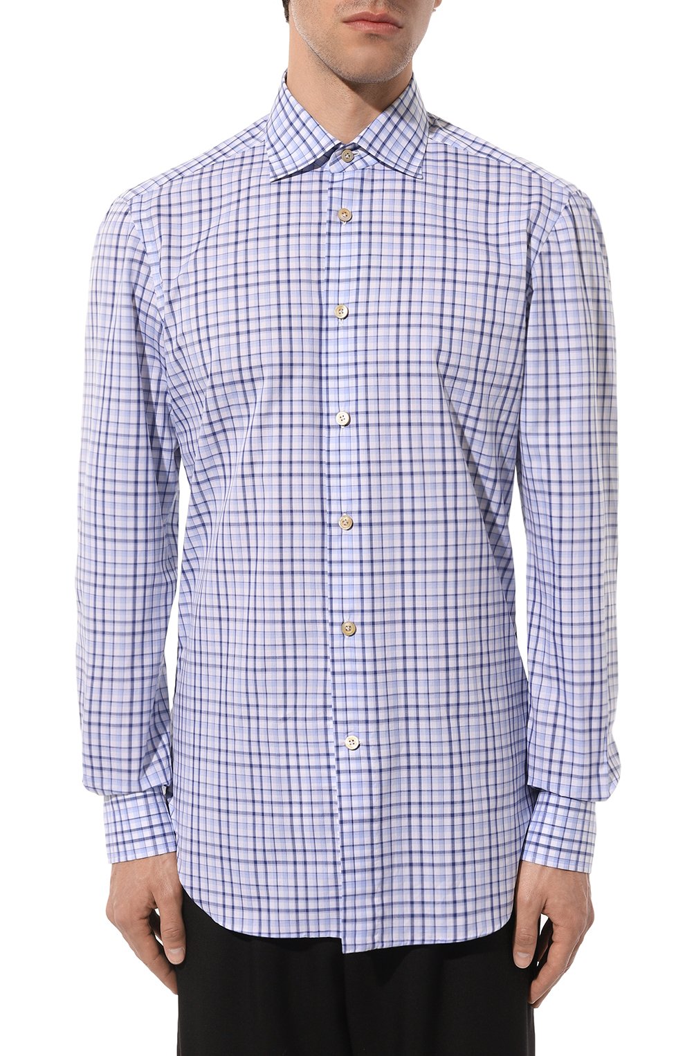 Хлопковая рубашка KITON, арт. UCIH08879, фото 3