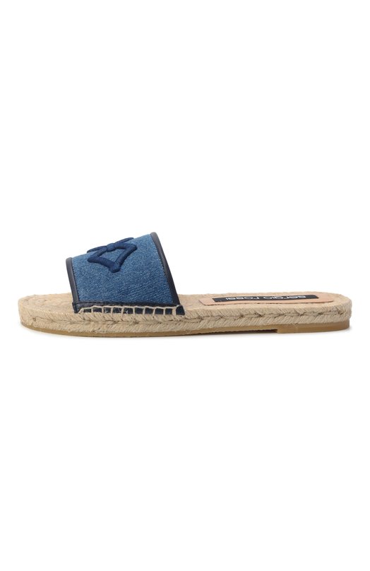 Текстильные шлепанцы sr Sea Scale Embroidery Sergio Rossi B12770/MFL298 Синий  B12770/MFL298 Фото 4