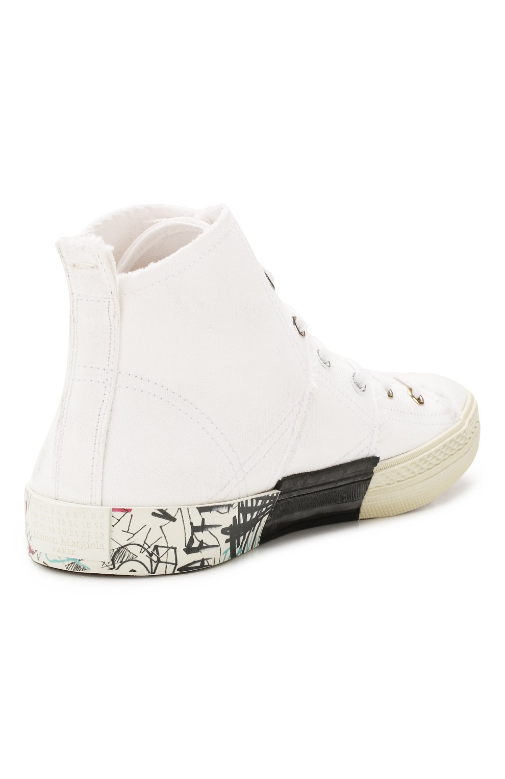 Текстильные кеды MAISON MARGIELA белого цвета по цене 65200 руб., арт. S58WS0127/P1875, фото 4 Текстильные кеды MAISON MARGIELA, арт. S58WS0127/P1875, фото 4