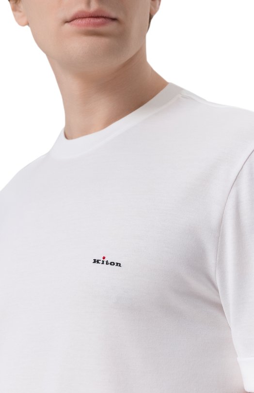 Хлопковая футболка Kiton UMK0891 Белый  UMK0891 Фото 5