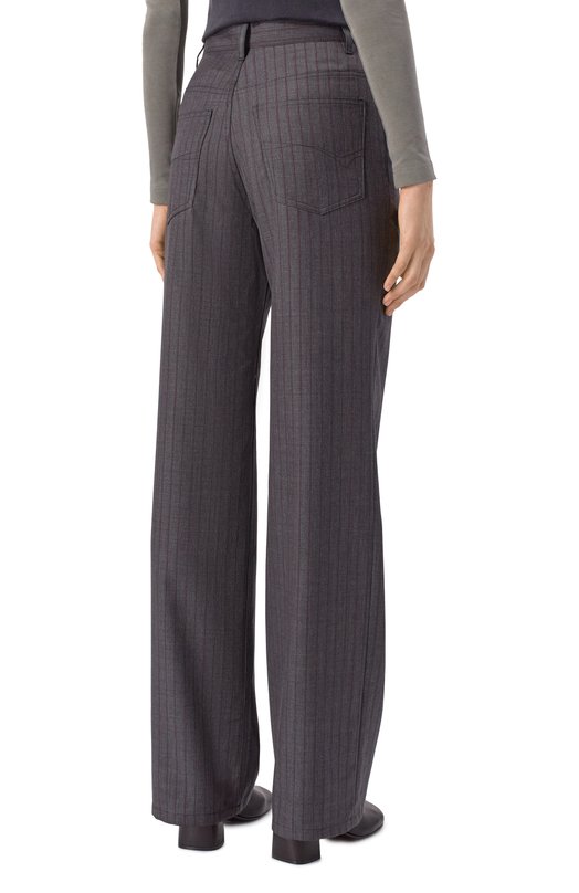 Шерстяные брюки Balenciaga 850689/TPT05 Серый  850689/TPT05 Фото 4