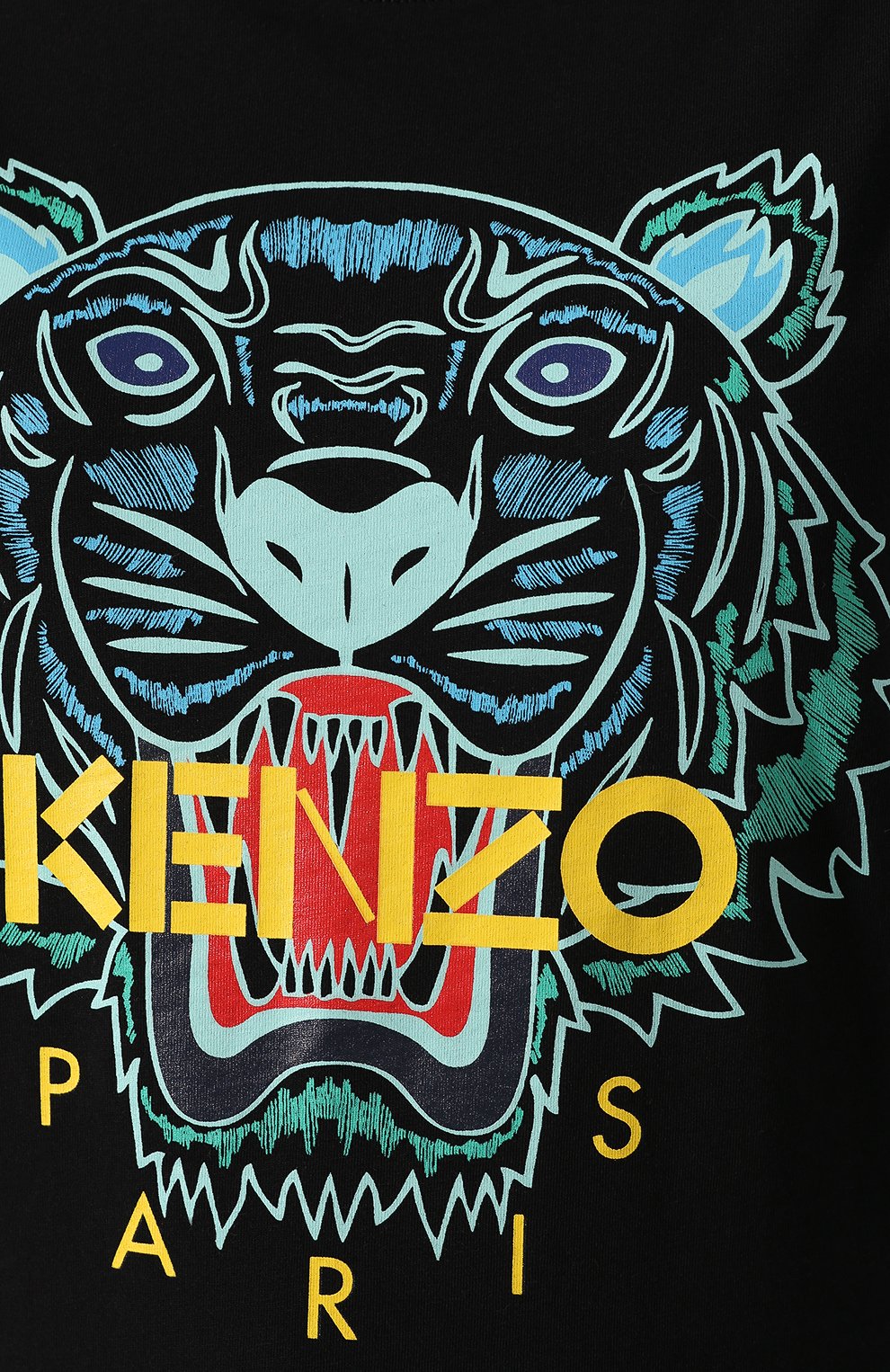 Хлопковая футболка KENZO черного цвета по цене 10900 руб., арт. FA52TS7214YB, фото 5 Хлопковая футболка KENZO, арт. FA52TS7214YB, фото 5