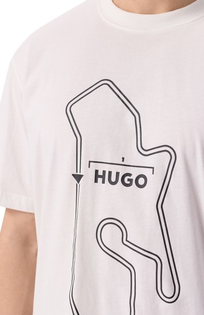 Хлопковая футболка HUGO, арт. 50531757, фото 5