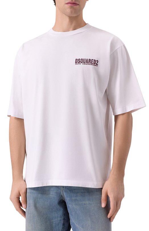 Хлопковая футболка Dsquared2 S71GD1609/D20020 Белый  S71GD1609/D20020 Фото 3